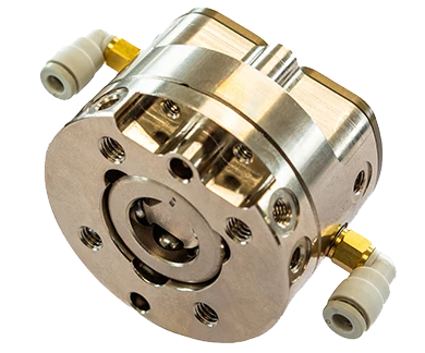 Image d’un système de changement d'outil automatique de CLOOS electronic, conçu pour être intégré dans des postes de travail Cobot flexibles. Ce système permet des changements d'outil rapides et efficaces, augmentant la productivité dans la fabrication automatisée et améliorant l'adaptabilité aux différentes exigences de production.